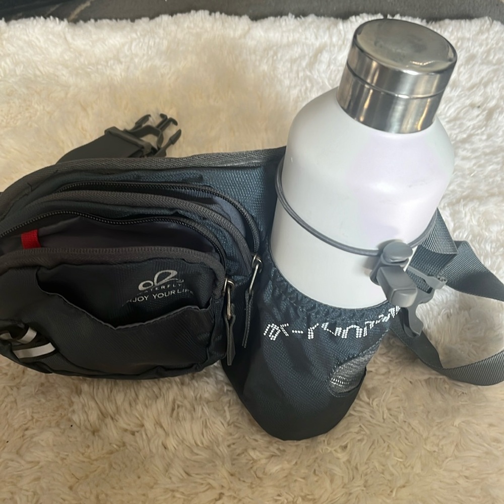 Fanny Pack With Water Bottle Holder, Casual Waist Bag For Sports & Outdoor